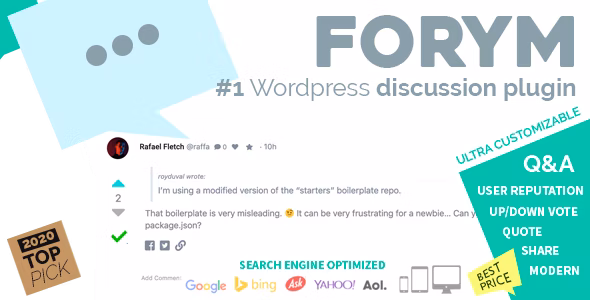 Forym - Modern Discussion Forum for Wordpress