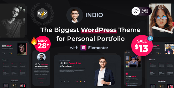 InBio - Personal Portfolio/CV WordPress Theme