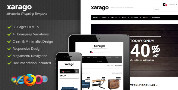 Xarago - Minimalist Shopping Template