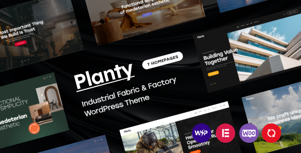 Planty - 加工企业工厂网站模板WordPress主题