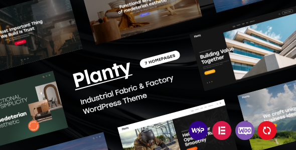 Planty - Industrial Fabric & Factory WordPress Theme