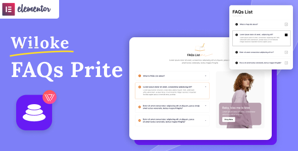 Wiloke FAQs Prite Elementor Addon - FAQs 百科问答选项卡插件