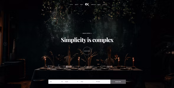Dinex - 单页简历作品展示网站HTML5模板