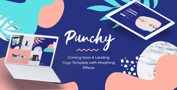 Punchy - Coming Soon and Landing Page Template with Morphing Effects