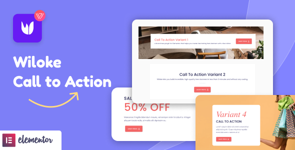 Wiloke Call To Action Addon For Elementor - 可视化编辑按钮广告横幅插件