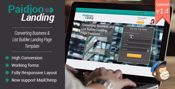Paidjoo - Business & List Builder Landing Page