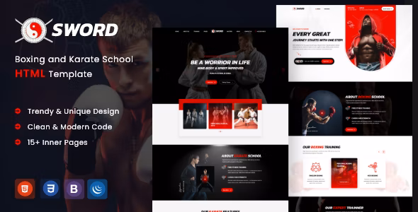 SWORD - Mixed Boxing Martial Arts HTML Template