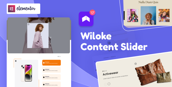 Wiloke Content Slider for Elementor