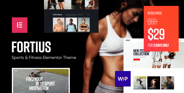 Fortius - 体育健身运动减肥瑜伽网站WordPress主题