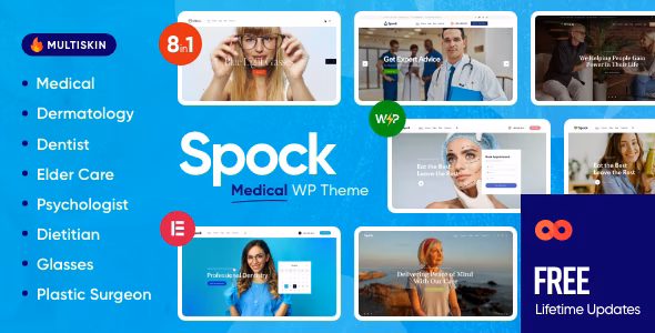 Spock - 医疗健康诊所整形医生网站模板WordPress主题