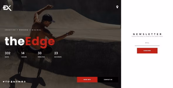 The Edge - 网站维护正在建设倒计时模板