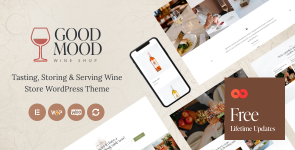 Good Mood - 创意创意酒水红酒网站WordPress模板