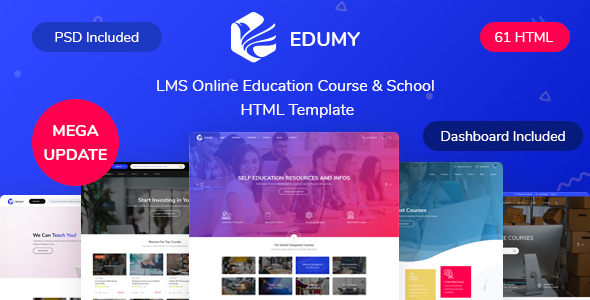 Edumy - LMS 在线教育课程培训网站HTML模板