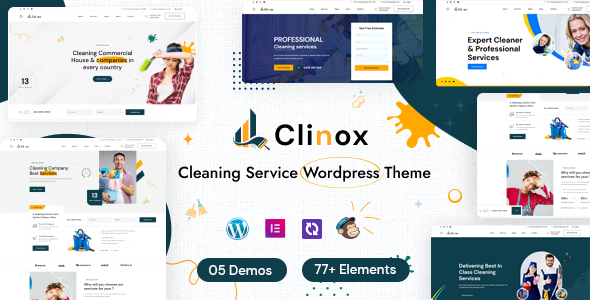 Clinox - 清洁家政保洁服务网站模板WordPress主题