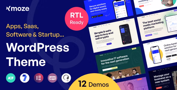 Xmoze - Saas Software Startup WordPress
