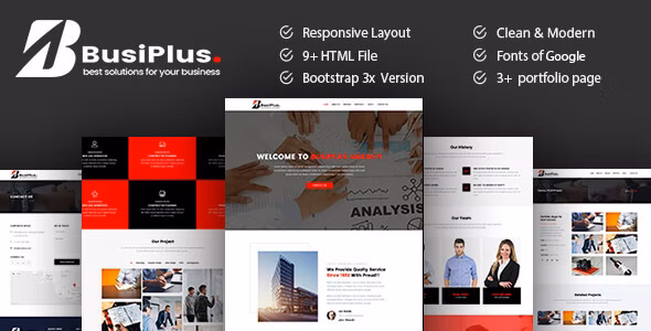 Busiplus - Corporate Business HTML5 Template