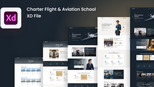  Flynext - XD template for private aircraft aviation equipment website