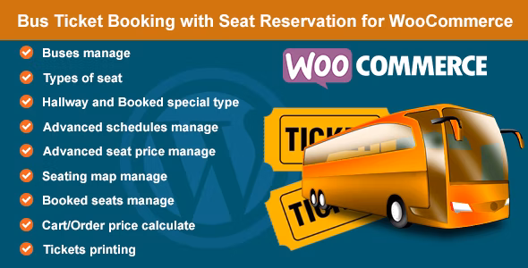 Bus Ticket Booking with Seat Reservation for WooCommerce