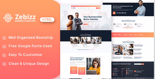 Zebizz - Business Consulting HTML Template