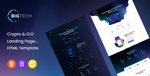 Bigtech - ICO & Crypto Landing Page Template