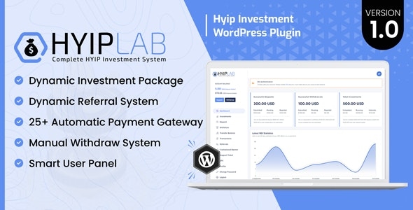 HYIPLab - HYIP 金融保险投资管理WordPress插件