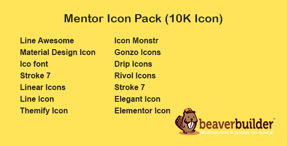 Mentor Icon Pack for Beaver Page Builder - 图标生成插件