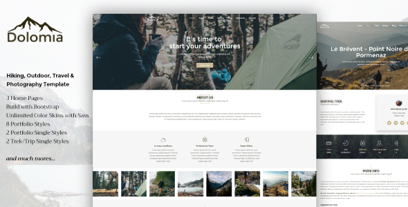 Dolomia - Hiking Outdoor Mountain Guide WordPress Theme