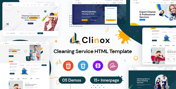 Clinox - 清洁家政保洁服务网站HTML模板