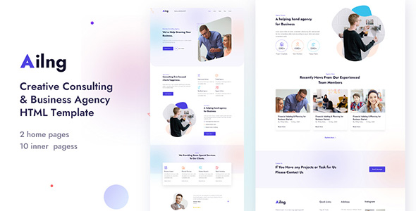 Ailng - Creative Consulting & Business Agency HTML Template