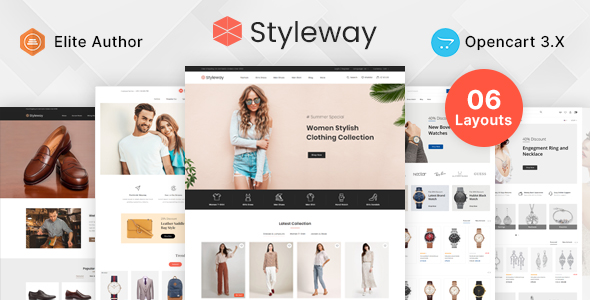 Styleway - 响应式在线时尚服饰网站OpenCart 3.x主题