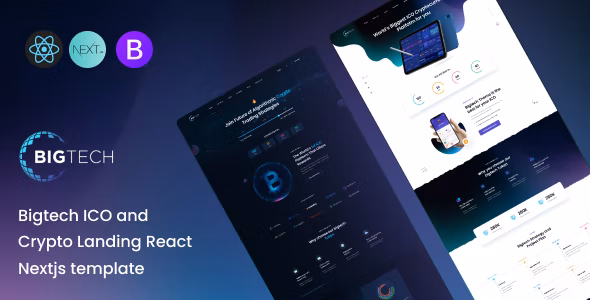 Bigtech - ICO 区块链着陆页 React Nextjs 模板
