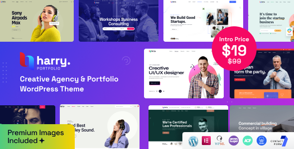 Harry - Creative Agency & Portfolio WordPress Theme + RTL