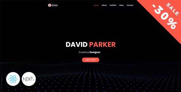 Edrea - Personal Portfolio React NextJS Template