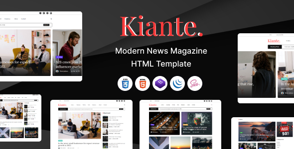 Kiante - 新闻报纸杂志博客Html5模板