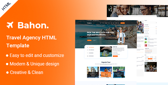 Bahon - Travel Agency HTML5 Template