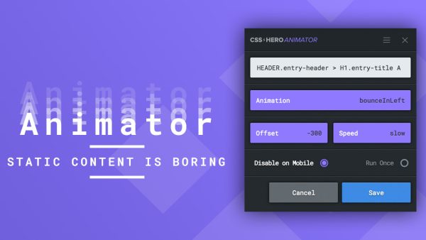 CSS Hero Animator - CCS 样式动画编辑器插件