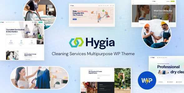  Hygia - Hygiene and housekeeping service website template WordPress theme