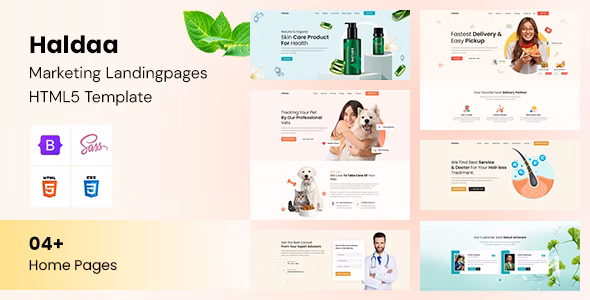 Haldaa- 产品营销着陆页面网站HTML5模板