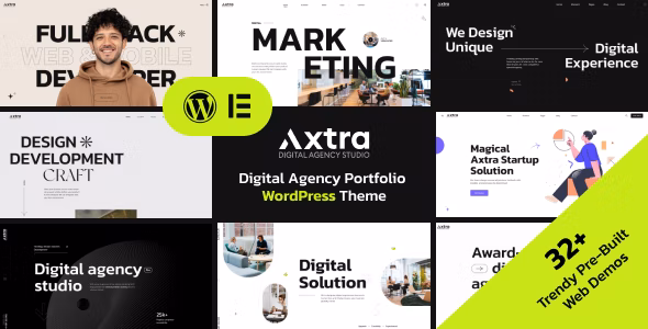Axtra - 数字作品设计展示机构WordPress模板