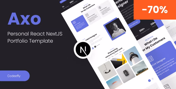 Axo - 专业个人简历作品展示 React NextJs 模板
