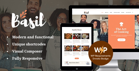 Basil - Cooking Classes and Workshops WordPress Theme