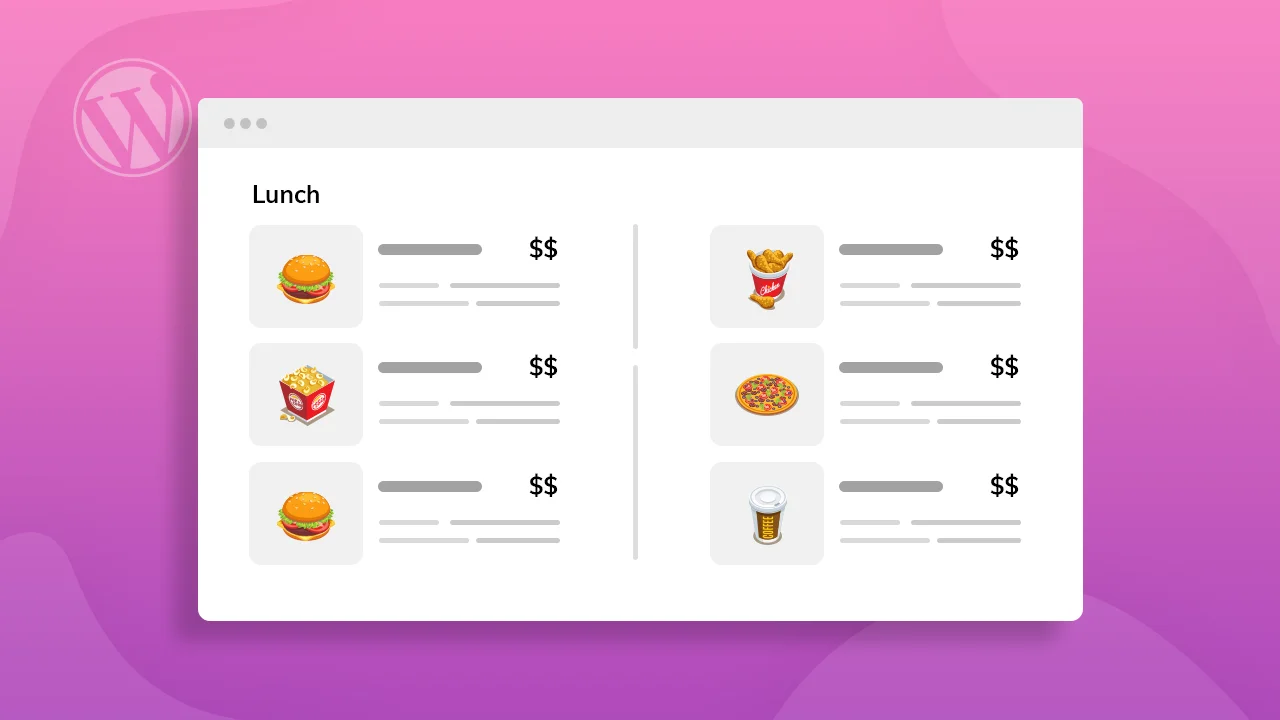 Food Menu Pro - 美食餐厅食谱菜单 WooCommerc 订单插件