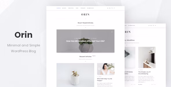 Orin - 轻型迷你博客新闻网站WordPress模板