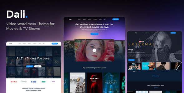  Dali - Movie and TV Program Website Template WordPress Theme