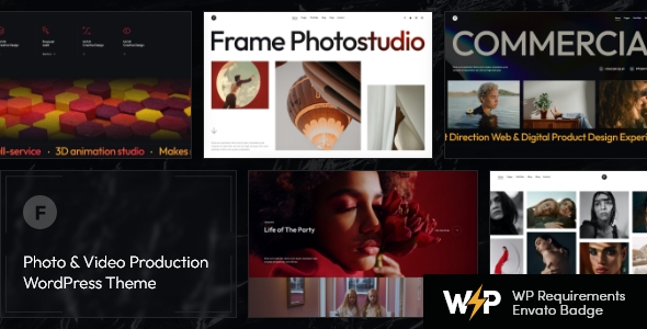 Frame - 相册视频制作网站模板WordPress主题