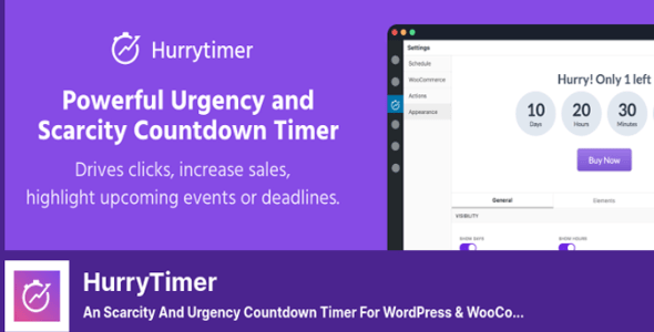 HurryTimer PRO - 强大多用途倒计时WP插件