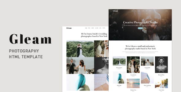 Gleam - 摄影艺术作品展示网站HTML5模板