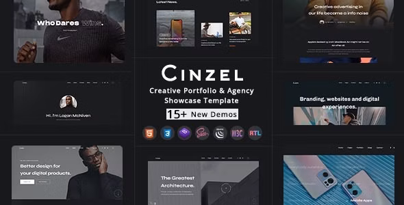 Cinzel - 创意作品展示网站HTML5模板