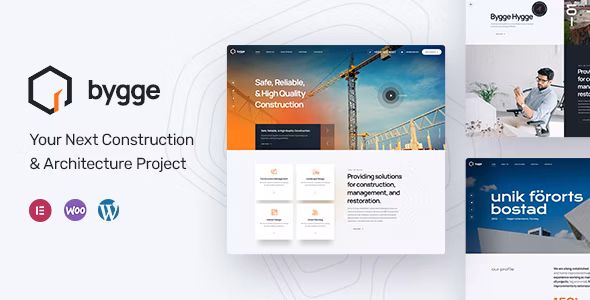 Bygge - 建筑施工安装网站WordPress模板