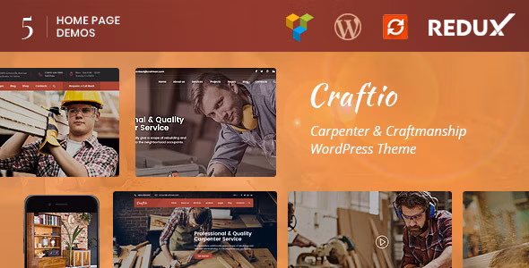 Craftio - 木匠木工制作设计网站 WordPress 模板